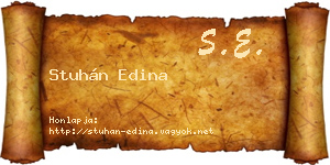 Stuhán Edina névjegykártya