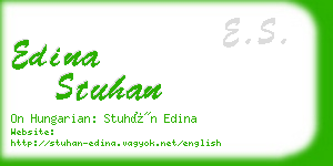 edina stuhan business card